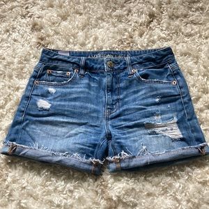 American Eagle distressed jean shorts